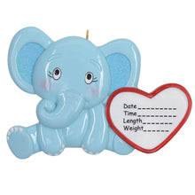 Load image into Gallery viewer, Baby’s 1st - Blue Elephant Ornament