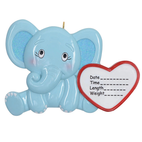 Baby’s 1st - Blue Elephant Ornament