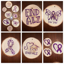 Load image into Gallery viewer, Alzheimer’s END ALZ Ornament