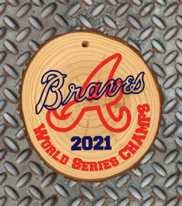 BRAVES World Series Champs 2021 Wood Ornament