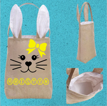 Load image into Gallery viewer, Burlap Easter Basket Tote