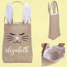 Load image into Gallery viewer, Burlap Easter Basket Tote