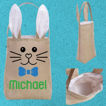 Load image into Gallery viewer, Burlap Easter Basket Tote