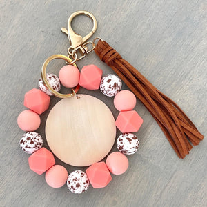 Coral Cowgirl Wristlet | Bracelet Keychain