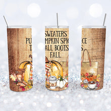Load image into Gallery viewer, LOVE Fall Faux “Glitter” Slim Tumbler