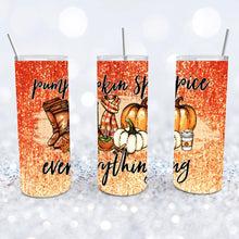 Load image into Gallery viewer, LOVE Fall Faux “Glitter” Slim Tumbler