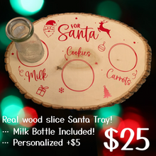 Load image into Gallery viewer, Wood Slice Santa Tray