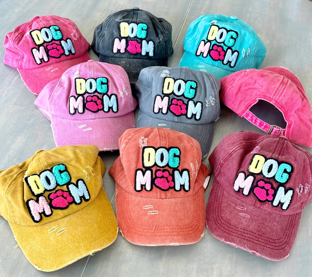 Distressed Dog Mom Hat