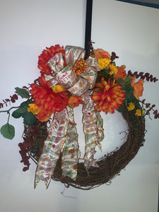 Grapevine Wreath - Autumn Greetings